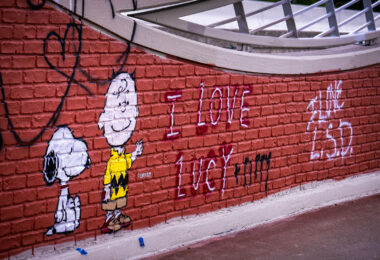 Graffiti found on the bike bridge over Lyndale Avenue in South Minneapolis.