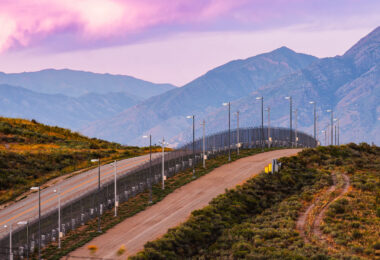 Security cameras surrounding the NSA's Utah Data Center near Salt Lake City.
