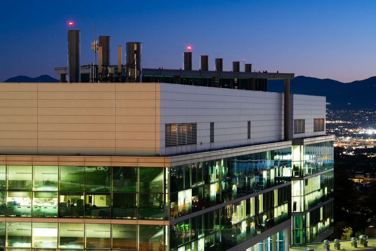 University of Utah Biomedical Engineering Building at Dusk