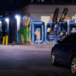 Graffiti in Uptown Minneapolis at Emerson Avenue in October 2023.