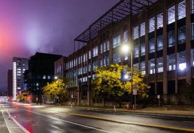 Construction on what'll become the new Minneapolis police first precinct in downtown Minneapolis.