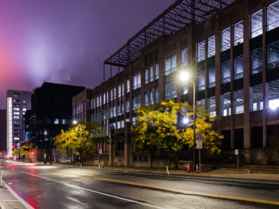 Minneapolis 1st Precinct Construction Site at Night