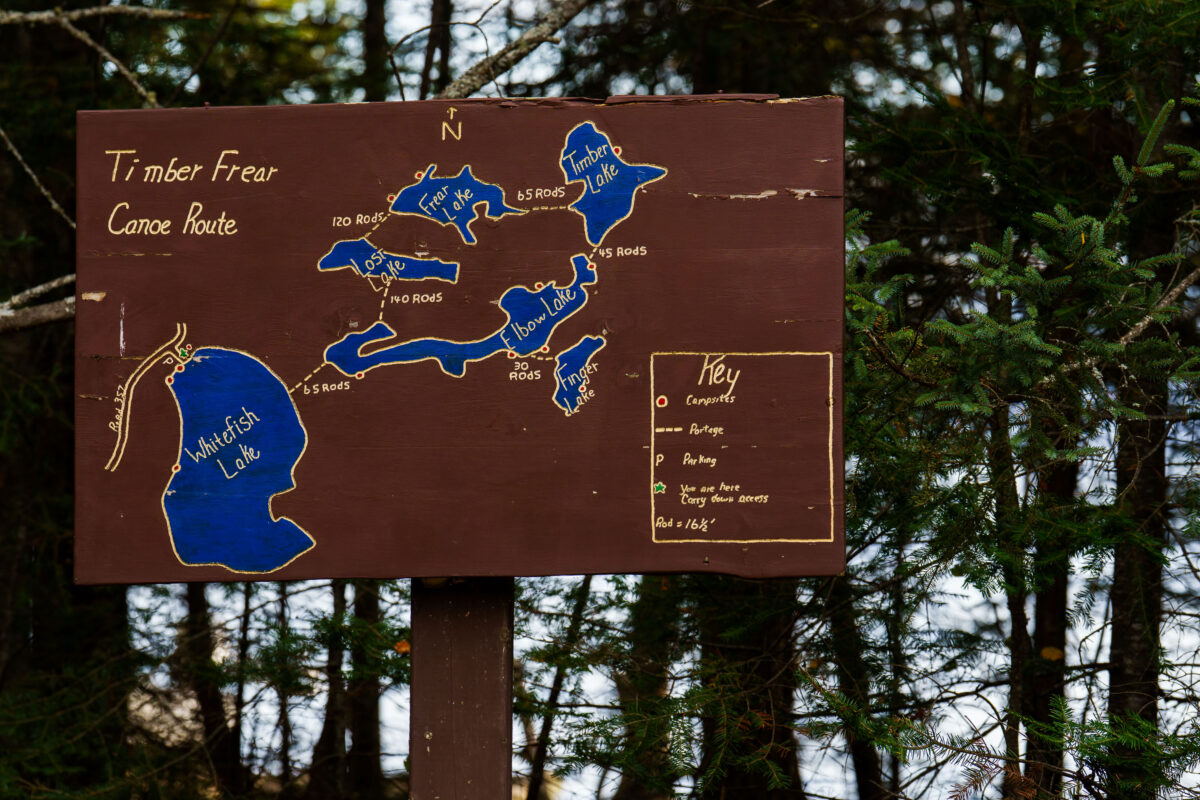 Timber Frear Canoe Route Map, Superior National Forest