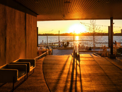 Bde Maka Ska Pavilion at Sunset, Minneapolis