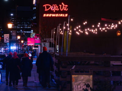North Loop Minneapolis: Deja Vu Showgirls at Night