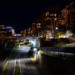The Midtown Greenway on a mid November evening. The Greenway goes through South Minneapolis.