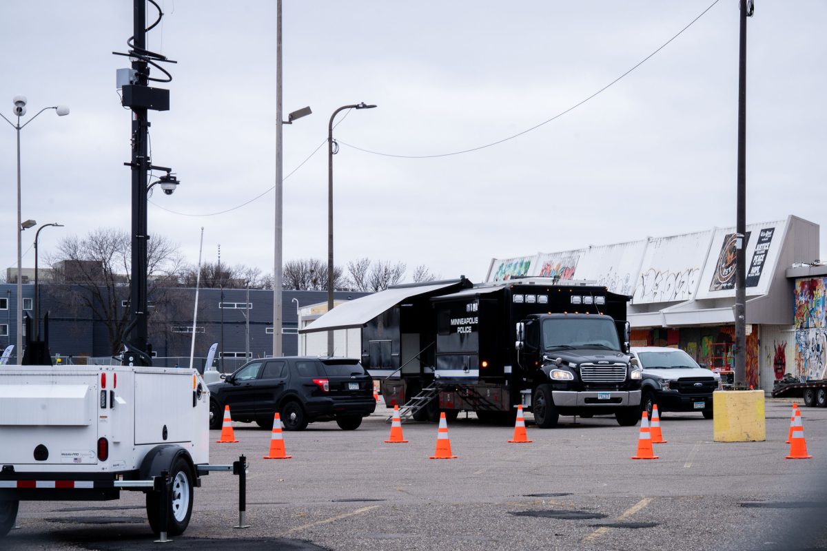 Minneapolis Police Command Vehicle at Anti-Theft Clinic, Lake Street