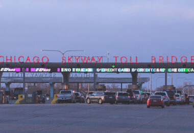 The Chicago Skyway Toll Bridge on Interstate 90 in Illinois.
