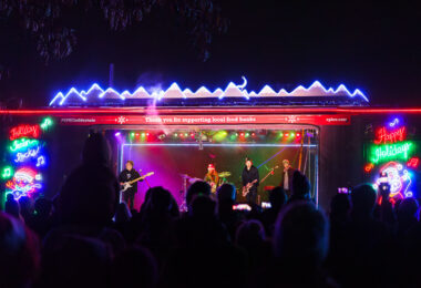 Canadian Pacific Kansas City Holiday Train in St. Louis Park, Minnesota on December 11, 2023. The rail company says they’ve raised more than $22.5 million dollars and 5 million pounds of food for local food banks since the tradition began 25 years ago.