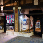 Night photo of photo studio storefront
