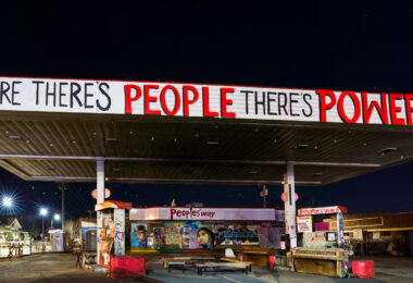 Peoples Way at George Floyd Square. The one time Speedway gas station has become a protest zone and community meeting spot since George Floyd was murdered in May 2020. The city of Minneapolis purchased the building earlier this year.