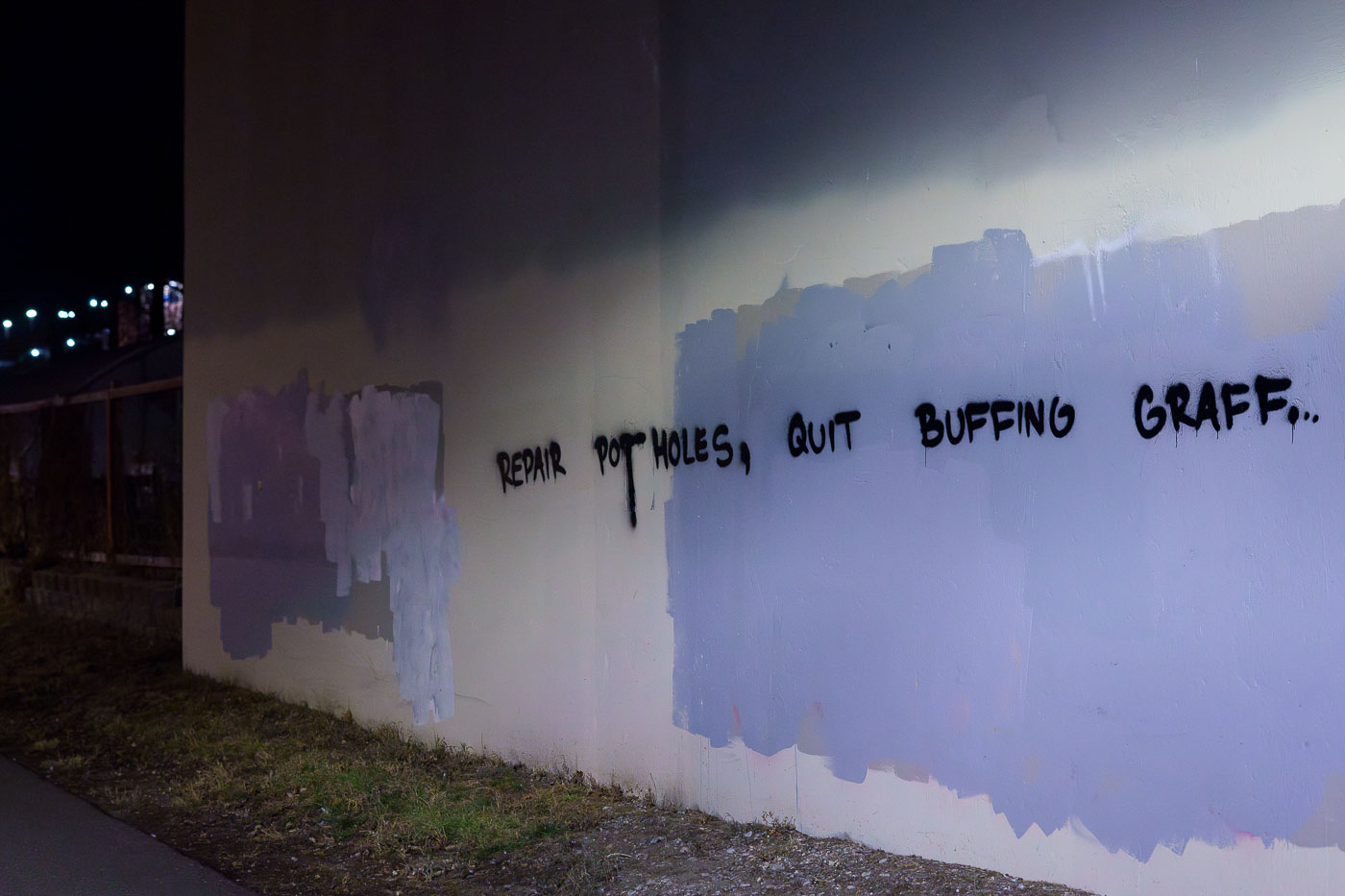Repair Pot Holes Quit Buffing Graffiti