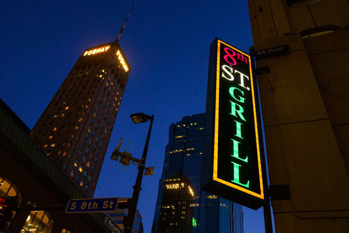 8th St Grill bar and grille on 8th and Marquette in Downtown Minneapolis.