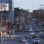 A billboard on Lyndale avenue from the Anti War Committee reading "End US Aid To Israel!"