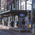 TRIP Outreach and riders at the Warehouse District/Hennepin Ave Station in downtown Minneapolis. March 2024.