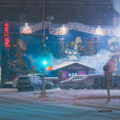Heavy snowfall in North Minneapolis