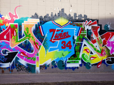 Kirby Puckett Twins Jersey Graffiti, Emerson Ave S, Minneapolis
