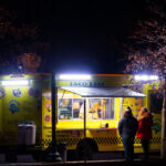 Taco Taxi food truck on East Lake Street in South Minneapolis. March 2024.