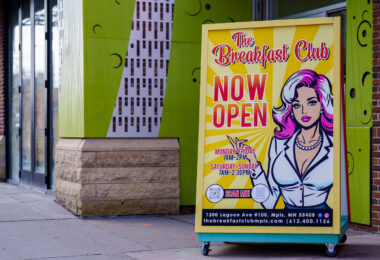 The newly opened Breakfast Club restaurant on Lagoon Avenue in Uptown Minneapolis.