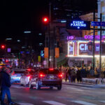Hennepin Avenue theater district in downtown Minneapolis. March 2024.