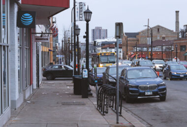 The Ragstock and ATT store on Lake Street near Hennepin Ave in Uptown Minneapolis.