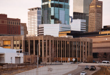 Century Plaza, which is being renovated into a new Minneapolis police 1st precinct station.