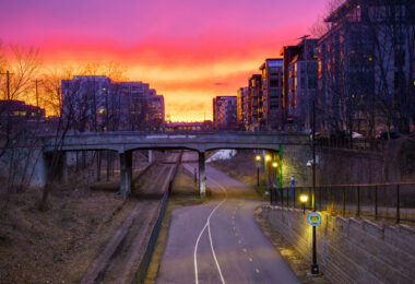 This has to be one of the best sunsets i've seen in quite some time. Taken from above the Midtown Greenway on a warm spring evening.