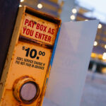 A box that reads "Pay box as you enter" ".00 Add'l service charge if fee not paid in advance"