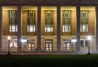Coffman Union at the University of Minnesota in Minneapolis after local/state police ordered the mostly student protesters to vacate the lawn after arresting 9 the day prior. The protesters continue to demand that the university divest in companies working with Israel’s military.