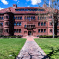 Sever Hall, designed by Henry Hobson Richardson. The Harvard University building was completed in 1880. 1.3 million bricks used in the construction and over 100,000 on the exterior alone.