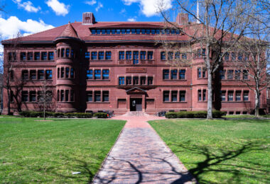 Sever Hall, designed by Henry Hobson Richardson. The Harvard University building was completed in 1880. 1.3 million bricks used in the construction and over 100,000 on the exterior alone.