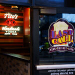 Outside of Last Call bar in Downtown Minneapolis.