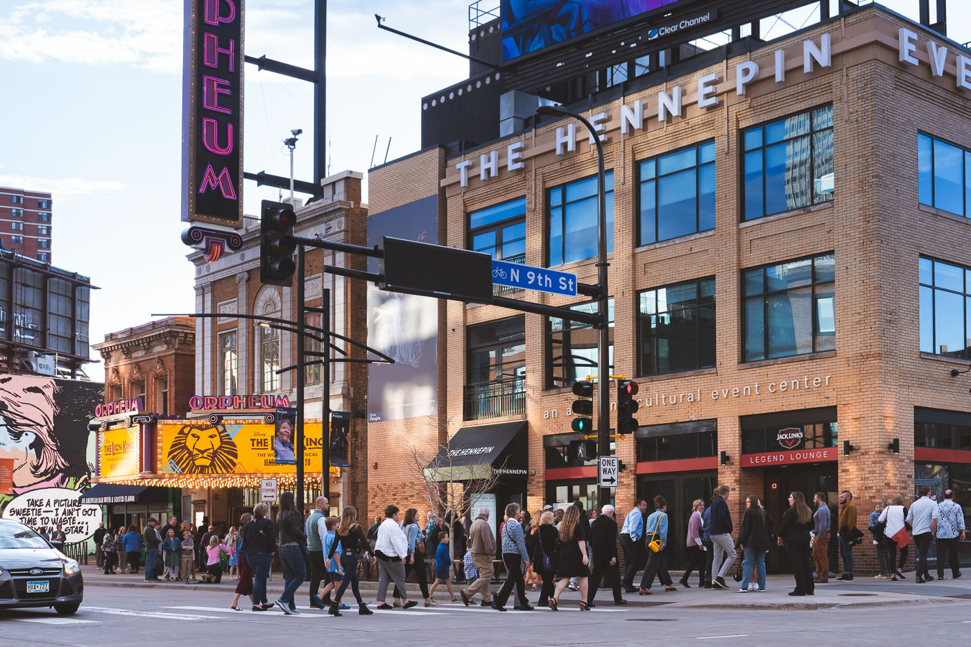 Lion King patrons in Downtown Minneapolis