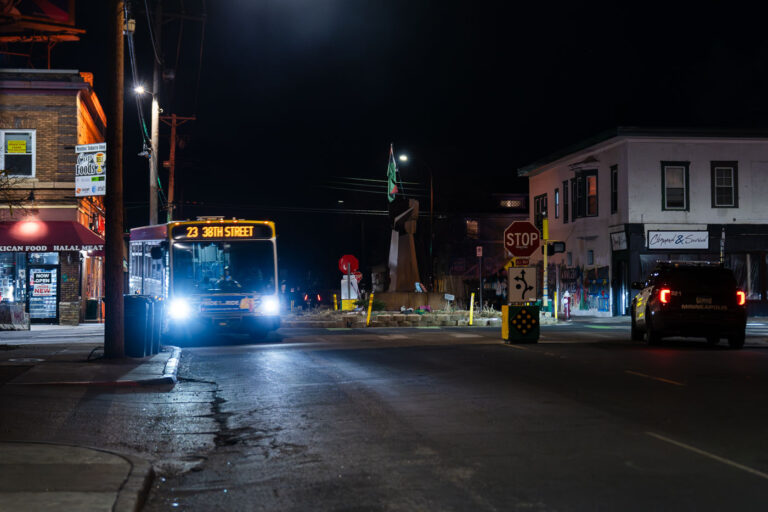 Metro Transit buses back at George Floyd Square 2 The Metro Transit 23 bus returned to George Floyd Square a few weeks ago joining the cars that returned almost 3 years ago. The area was primarily pedestrian only for about a year following Floyd's Chicago Ave murder.