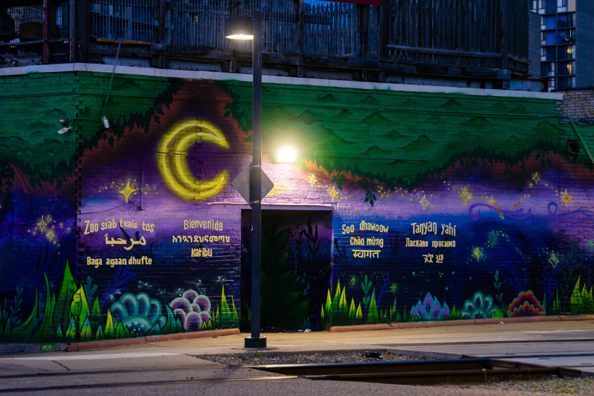 New mural at Cedar Riverside LRT