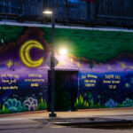 A new mural at the Cedar Riverside LRT train station in South Minneapolis.