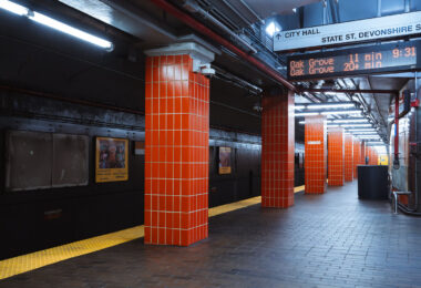 Massachusetts Bay Transportation Authority (MBTA) State Station on the Orange Line in Boston.