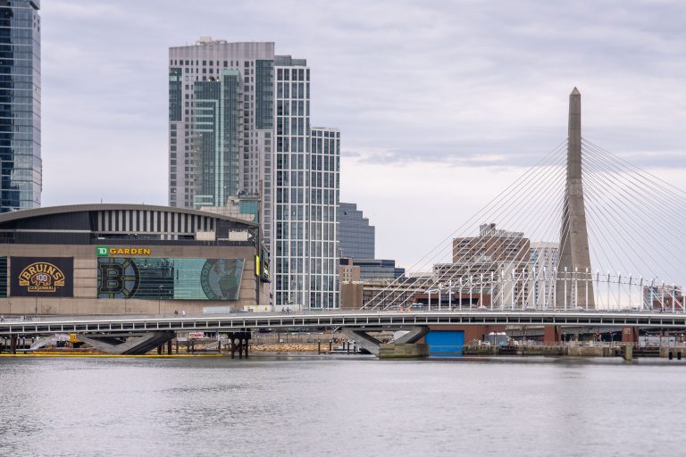 TD Garden and Zakim Bridge, Boston