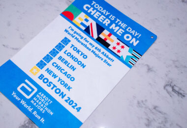 A bib for a 6th star runner at the 2024 Boston Marathon.