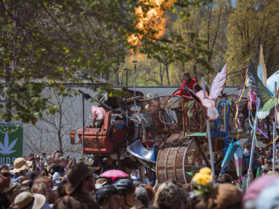 Southside Battletrain with Fire, MayDay Parade, South Minneapolis 2024