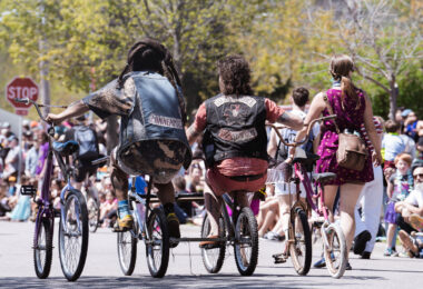 The annual MayDay Parade in South Minneapolis with the Southside Battletrain. The parade went down Bloomington Ave and then turned onto 34th to Powderhorn Park.