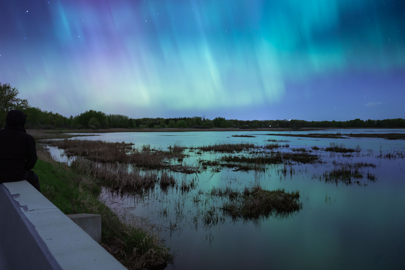 Bright Northern Lights in Minnesota 2024