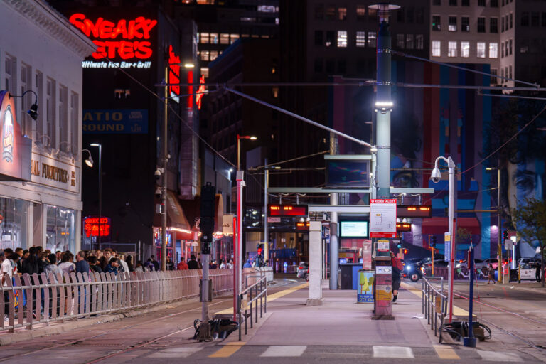 Downtown Minneapolis nightlife 3 Outside nightclubs in downtown Minneapolis.