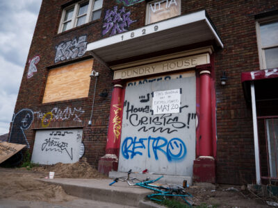 Dundry House, Minneapolis: Demolition Notice & Graffiti