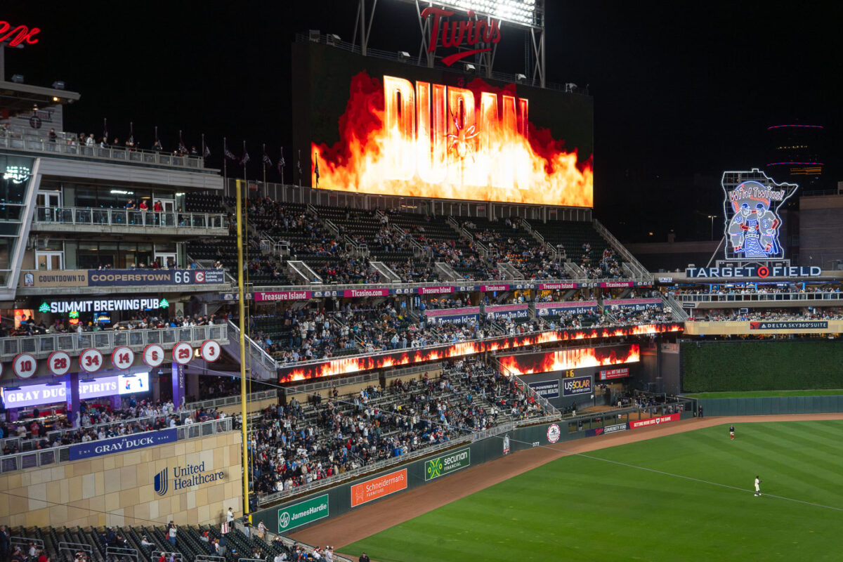 Jhoan Duran enters the game at Target Field