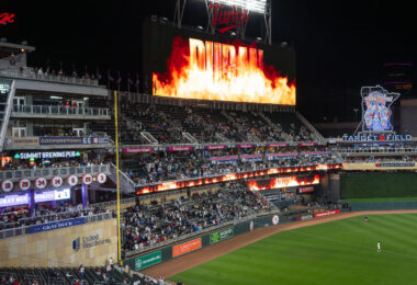Jhoan Duran enters the game at Target Field on May 3, 2024.