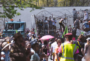The annual MayDay Parade in South Minneapolis with the Southside Battletrain. The parade went down Bloomington Ave and then turned onto 34th to Powderhorn Park.