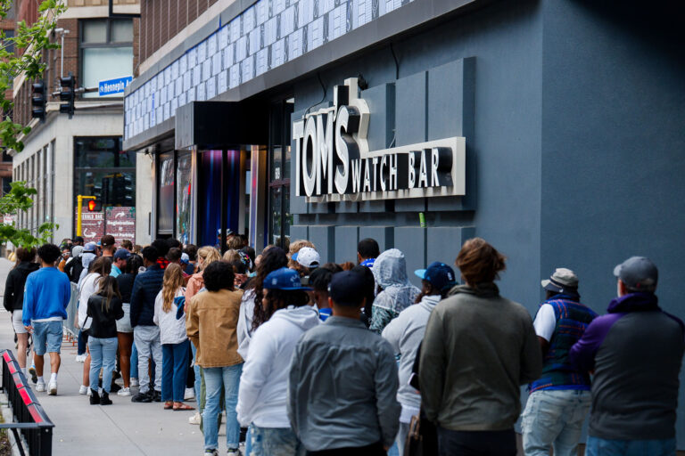 Minnesota Timberwolves Playoffs 2 Tom's Watch Bar in Downtown Minneapolis during Minnesota Timberwolves Western Conference Finals game.