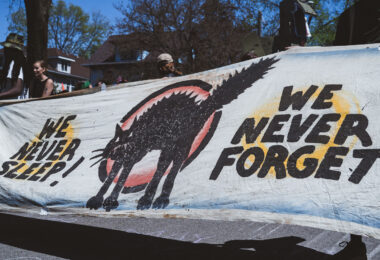 The annual MayDay Parade in South Minneapolis with the Southside Battletrain. The parade went down Bloomington Ave and then turned onto 34th to Powderhorn Park.