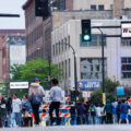 A block party during the 2024 Minnesota Timberwolves playoff run.